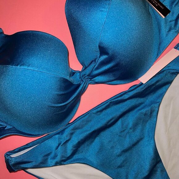 Victoria's Secret 38C,38D,38DD,38DDD BIKINI classic bottom BLUE FULL COVERAGE - Picture 2 of 4